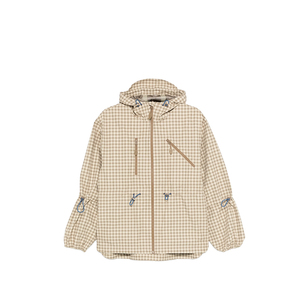 Manteau coupe-vent LEDUO 2026 Automne personnalisé pour femme, style vintage, à carreaux, avec plusieurs poches zippées et cordon de serrage ajustable - Product Image 1