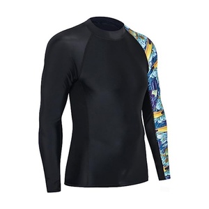 Custom Rash Guard Men Sublimation <b>Printed</b> Wholesale Spandex Rash Guard <b>Surfing</b> Diving Rash Guard Men Compression Shirts - Product Image 1