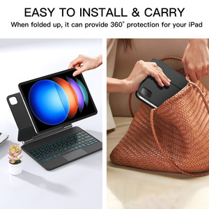 Siêu mỏng từ <span class=keywords><strong>Touchpad</strong></span> BT Bàn phím không dây trường hợp chuyên nghiệp 12.4 inch Tablet trường hợp đối với Xiaomi Pad 6S PRO sản phẩm mới - Product Image 4