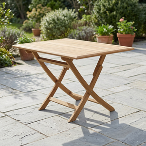 Teak Solid Wood Durable Modern Outdoor <b>Folding</b> <b>Table</b> Minimalist Design Wood Frame Garden Patio Furniture - Product Image 1