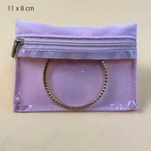 Pochette de présentation réutilisable en velours anti-rayures pour bijoux avec fenêtre transparente – Idéale pour colliers, bracelets, boucles d'oreilles et bagues - Product Image 6