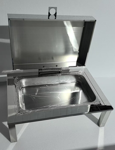 Acero inoxidable 304 martillado dorado 9Qt plato de frotamiento de oro árabe buffet de calentamiento de alimentos de lujo para hoteles y restaurantes - Product Image 6