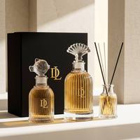 Flacon en verre vide de luxe pour diffuseur de parfum, aromathérapie, 50ml 100ml, avec logo personnalisé, emballage, surface givrée, MOQ 100 pièces
