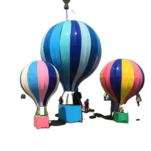 Colorful hot air balloon outdoor park mall decoration Famous Highly Simulated Lighted Resin sculpture