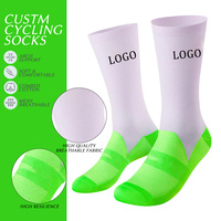 Chaussettes de sport design pour hommes Vente en gros Chaussettes personnalisées Chaussettes de cyclisme personnalisées à séchage rapide pour hommes