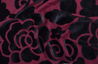 Tissu en velours uni personnalisé à grandes fleurs, tricoté chaîne, respirant, extensible, séchage rapide, pour ameublement, textiles de maison et sacs