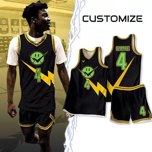 Seragam Basket Klasik Bergaris Kustom Grosir, Set Jersey V-Neck Retro dan Celana Pendek, Produsen Grosir - Product Image 1
