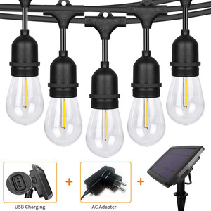 Chuyển Động Năng Lượng Mặt Trời Ánh Sáng Không Thấm Nước Ngoài Trời Led Chuỗi Lights 48ft 15 Ổ Cắm Đèn Vườn Kết Nối Trang Trí Lights Với Adapter - Product Image 3