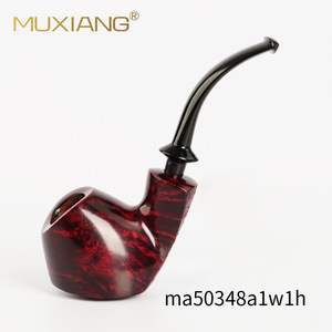 Muxiang Tobacco Pipe Bent Type Red Wood Finish Smoking Pipe Ma50348a1w1h - Product Image 1