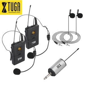 Top qualité portable uhf sans fil mini micro cravate avec casque - Product Image 1
