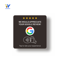 Support de bureau en acrylique de 12 cm, compatible NFC NTAG213 pour cartes de visite, lecture sans contact 13,56 MHz, QR, OEM/ODM