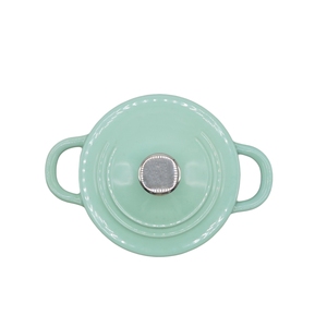 Petite marmite à soupe <span class=keywords><strong>en</strong></span> <span class=keywords><strong>fonte</strong></span> émaillée vert menthe <span class=keywords><strong>vintage</strong></span>, facile à nettoyer, compatible four, <span class=keywords><strong>cocotte</strong></span> <span class=keywords><strong>en</strong></span> <span class=keywords><strong>fonte</strong></span> - Product Image 4