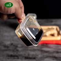 Gobelet à sauce transparent en plastique PP sans PFAS VVG, avec couvercle à charnière, anti-fuite, qualité alimentaire, pour restaurant et plats à emporter, 1oz/2oz/3oz/4oz