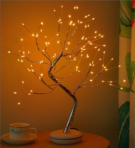 Bonsai Lampu Pohon 108 LED 4 Warna, Lampu Pohon Perak Berkilau Baterai Cabang Perak dan Dioperasikan USB - Product Image 5