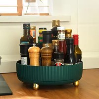 Porte-présentoir de rangement rond de grande capacité Rotation à 360 degrés Lazy Susan Maquillage Parfum Organisateur Plateau
