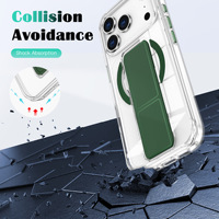 Coque de téléphone Heybingo 4.0mm TPU+PC, luxueuse, transparente, avec bracelet magnétique, compatible avec la charge sans fil, antichoc, pour iPhone 17 ProMax 15