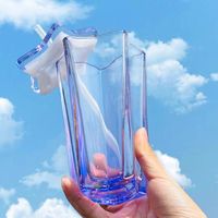 Einzigartige verträumte Sternenhimmel-Glass chale mit Deckel und Strohhalm für Dankeschön/Weihnachten/Urlaub/Hochzeit Rückgabe/Geburtstags geschenk für Männer/Frauen