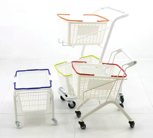 내구성 있는 플라스틱 어린이 쇼핑 바구니 트롤리 미니 슈퍼마켓 카트 (소매점용) - Product Image 3