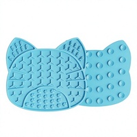 Tapis de léchage en silicone pour animaux de compagnie, distributeur de friandises à alimentation lente, tapis d'alimentation pour chiens et chats avec ventouse, logo personnalisé