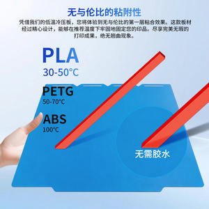 Snapmaker U1 276x293mm Tablero de impresión azul PEI de doble cara esmerilado para impresora 3D - Product Image 3