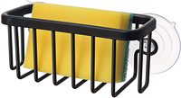 Support de rangement élégant noir pour éponge et brosse d'évier de cuisine, organisateur pour maison, hôtel, appartement
