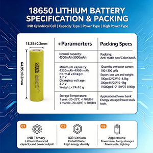 <span class=keywords><strong>แบ</strong></span><span class=keywords><strong>ต</strong></span>เตอรี่สกู๊<span class=keywords><strong>ต</strong></span>เตอร์ไฟฟ้า 4500mAh 21700 <span class=keywords><strong>แบ</strong></span><span class=keywords><strong>ต</strong></span>เตอรี่ DMEGC ได้รับการรับรองมาตรฐาน CE UN38.3 3.7V 4500mAh 5000mAh <span class=keywords><strong>แบ</strong></span><span class=keywords><strong>ต</strong></span>เตอรี่ Della <span class=keywords><strong>Solite</strong></span> - Product Image 3