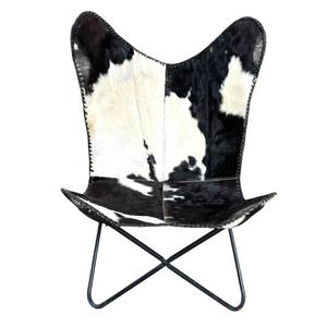 Silla de Cuero Premium Tipo Mariposa con Marco Plegable y Soporte Relajante para Dormitorio, Sala de Estar y Esquinas de Oficina - Product Image 1