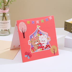 3D Pop-up Geburtstagskarte für Jungen & Mädchen Anpassbare Warme Niedliche Überraschung Geschenkkarte aus Papiermaterial - Product Image 3