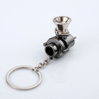 Accessoires de réglage de voiture Porte-clés en forme de valve d'avion Porte-clés mousqueton personnalisé Soupape de décharge Turbo Métal Alliage de zinc 40*40mm