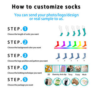 Носки хлопковые однотонные с вышивкой и надписью - Product Image 6