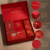 Coffret Cadeau de Luxe Personnalisé Écologique pour le Nouvel An, Impression de Design Festif Premium pour Cadeau Client Groupe Immobilier OEM