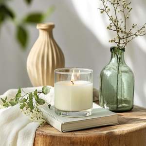 12 عبوة من أوعية الشموع الزجاجية - أوعية شموع فارغة شفافة سعة 7 أونصات مع غطاء خيزران محكم الإغلاق، حاويات شموع بالجملة لصنع الشموع - Product Image 5