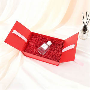 Individuell Bedruckte Luxuriöse Starre Papier-Kartonverpackung Marineblaue Leere Aufbewahrungsbox für Champagnergläser Rotwein-Geschenkbox mit Seidensatin - Product Image 3