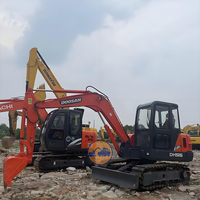 Excavator Mini Daewoo DH55 Bekas Asli Korea Selatan Solar 5.5T Mesin Yanmar Motor Gear Core Crawler Alat Berat Konstruksi