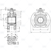 Vanne à boisseau sphérique à bride haute plateforme 220V Q971F-16P/R avec traitement thermique FRAS et tige anti-éclatement à boisseau sphérique plein