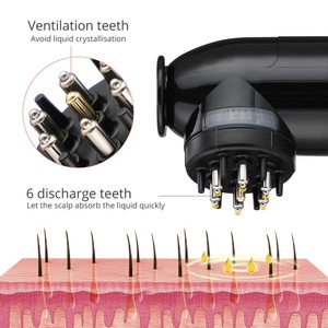 Cepillo Masajeador Eléctrico Impermeable para el Cabello con Aplicador de Aceite y Peine para Líquido de Crecimiento Capilar - Product Image 4