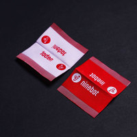 Étiquette tissée en tissu damassé personnalisée de luxe, logo en silicone 3D en relief, patch personnalisé pour vêtements de costume formel