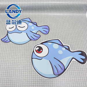Autocollant de revêtement de piscine en PVC à motif de dauphin de dessin animé Landy pour décorations de piscine pour enfants - Product Image 2