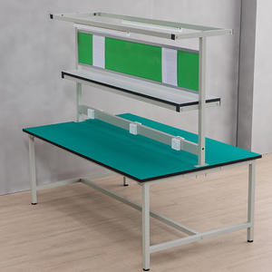 Banc de travail antistatique pour atelier, avec support lumineux, emballage, table d'inspection de laboratoire, établi de travail lourd - Product Image 2