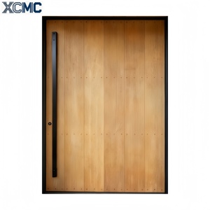 Porte d'entrée simple de villa ou d'appartement, porte pivotante en bois massif de maison moderne - Product Image 4