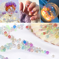 Perles à bulles rondes non poreuses de taille mixte irisées Nail Art Micro perles sirène coque de téléphone accessoires de décoration JingShiYuan