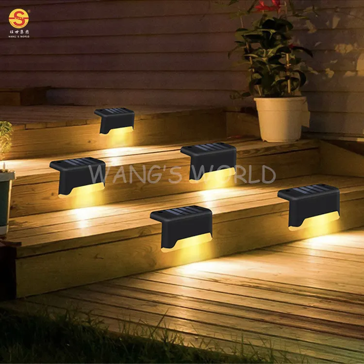 Solar Deck Lights Outdoor Lamp For Garden Backyard Stair Fence Decor IP55 Solar Step Lights