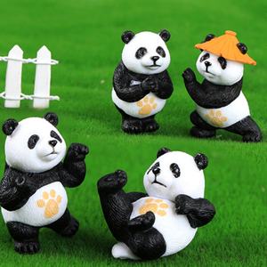 Nuevos Accesorios para el Tablero de Instrumentos con Diseño de Panda, Adornos de Paisaje en Miniatura, Accesorios de Oficina, Set de Decoración para Interiores de Automóviles - Product Image 2