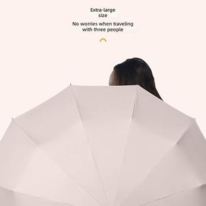 Paraguas Plegable Automático de 3 Secciones, 12 Varillas, Resistente a Tormentas, con Protección UV, Apertura y Cierre Automático, Personalizable con Logotipo para Regalo - Product Image 3