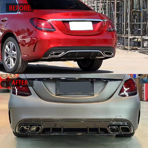 ดิฟฟิวเซอร์คุณภาพสูง ขายดี สำหรับรถยนต์ W205 <span class=keywords><strong>C</strong></span>-<span class=keywords><strong>Class</strong></span> <span class=keywords><strong>4</strong></span> ประตู ปี 2019-2022 อัพเกรดสไตล์ C63 ดิฟฟิวเซอร์หลัง - Product Image 2