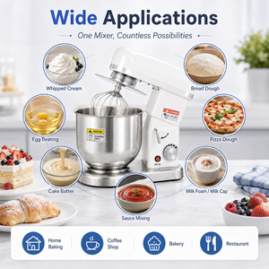 Robot pâtissier multifonction automatique 7L, pour la maison et le commerce, pour la crème, le lait, la mousse et la pâte - Product Image 4