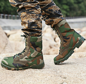 Bottes tactiques de randonnée en montagne DFB10 Outdoor Hiking Mountain Green Jungle Forest avec semelle extérieure en caoutchouc multi-terrains Panama - Product Image 3