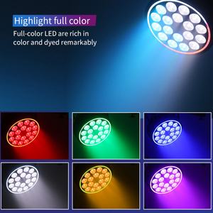 AICPOSE Iluminación Profesional para Escenarios, Focos Par de Plástico 18x12w RGBW 4en1 con Zoom - Product Image 6