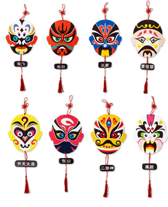 Masque d'opéra de Pékin en papier de 45*15cm pour les enfants, fournitures de bricolage, décorations de fête pour le Nouvel An chinois et les fêtes du printemps - Product Image 3