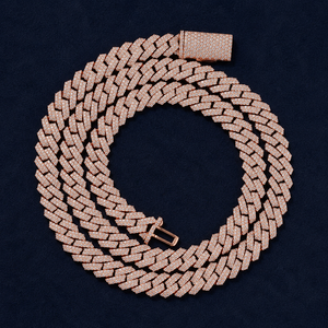 Rose Gold Miami Cuban Link <b>Chain</b> 8MM 925 Silver <b>Iced</b> <b>Out</b> VVS Moissanite Hip Hop Necklace Luxury Jewelry for Men - Product Image 1